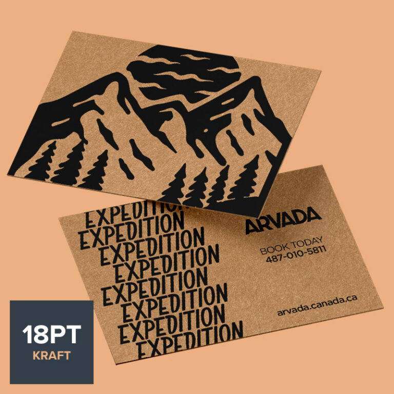 18pt Kraft Business Cards